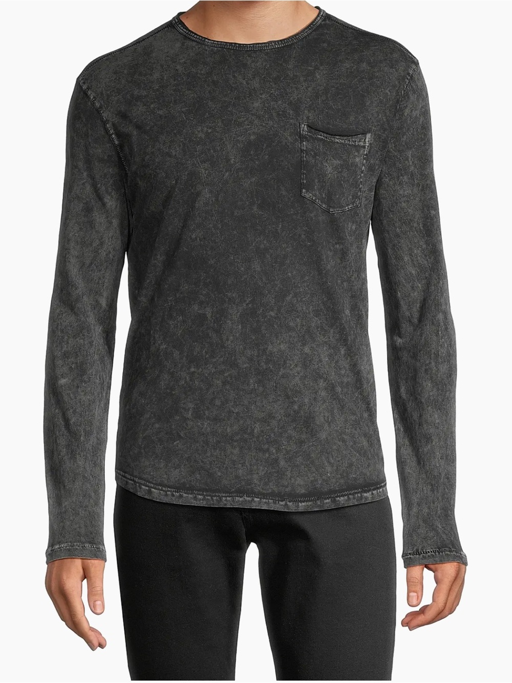 John Varvatos Sid Pocket Long-Sleeve Crewneck T-Shirt Men’s Size Large